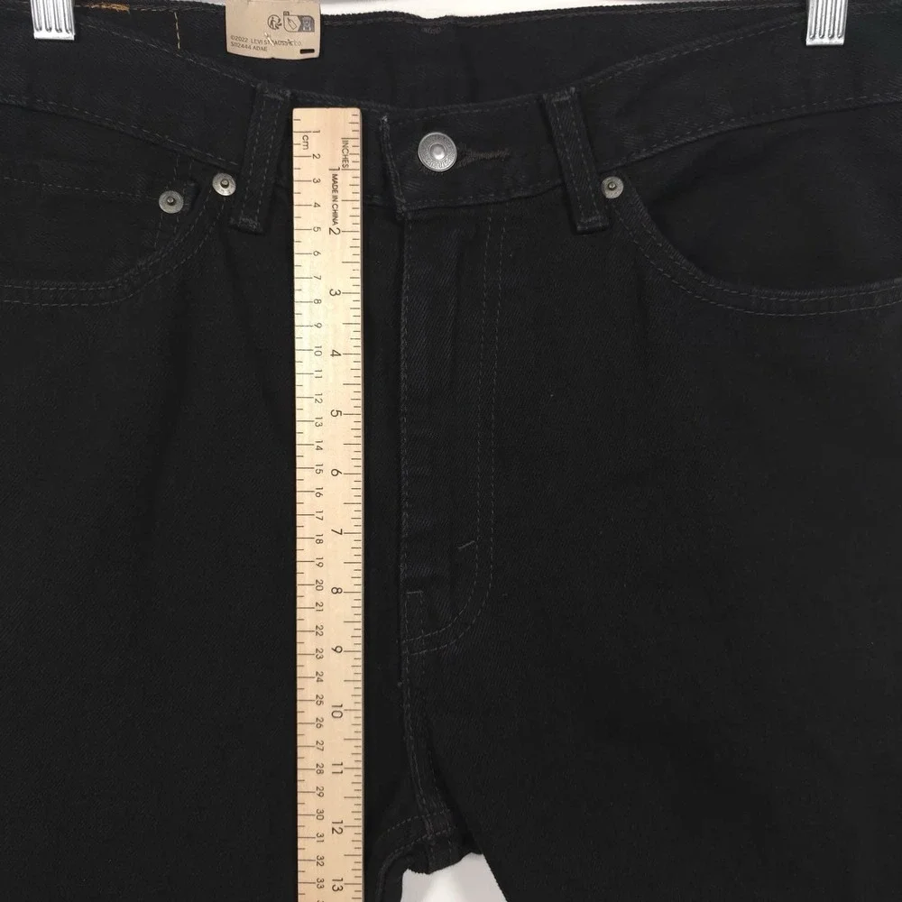 NWT LEVI'S 505 Jeans Men's‎ Black 34x30 Cotton Flex Straight